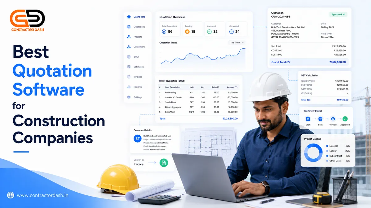 10 Best Quotation Software for Construction Companies in India (2026 Guide)